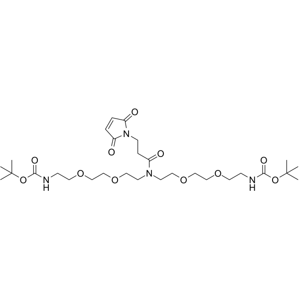 N-Mal-N-bis(PEG2-NH-Boc) 化学構造