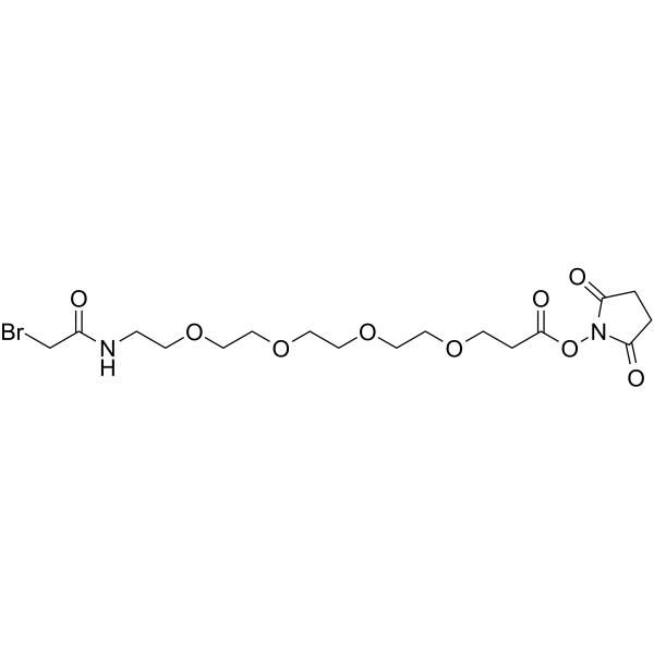 Bromoacetamido-PEG4-NHS ester التركيب الكيميائي