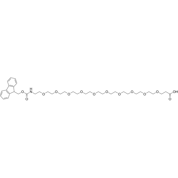 Fmoc-NH-PEG10-acid 化学構造