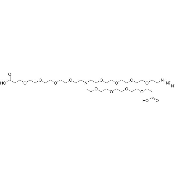 N-(Azido-PEG4)-N-bis(PEG4-acid) Chemical Structure