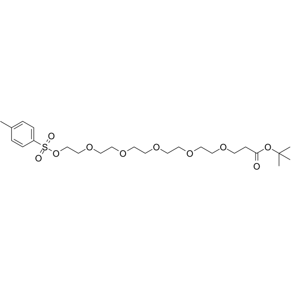 Tos-PEG5-C2-Boc Chemische Struktur