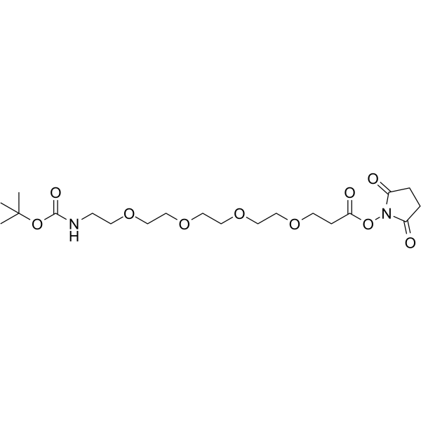 Boc-NH-PEG4-NHS ester Chemische Struktur