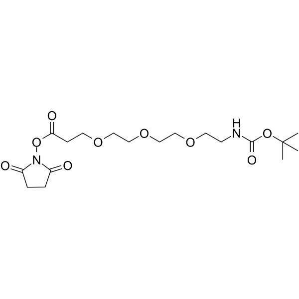 Boc-NH-PEG3-NHS ester Chemische Struktur