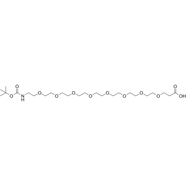 Boc-NH-PEG8-CH2CH2COOH Chemical Structure