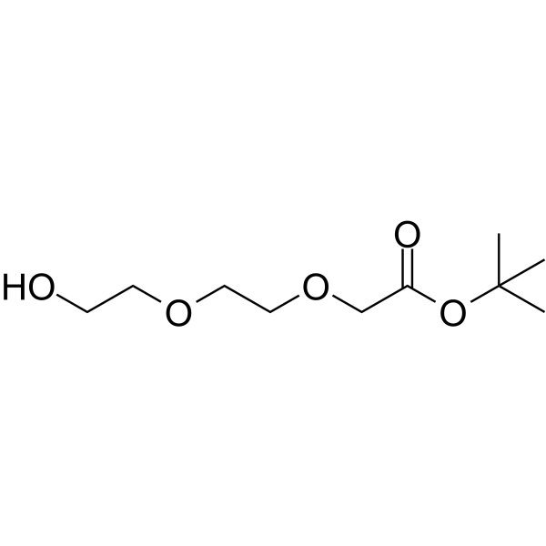 Hydroxy-PEG2-CH2-Boc 化学構造