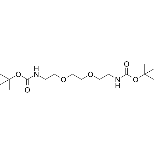 Boc-NH-PEG2-NH-Boc 化学構造