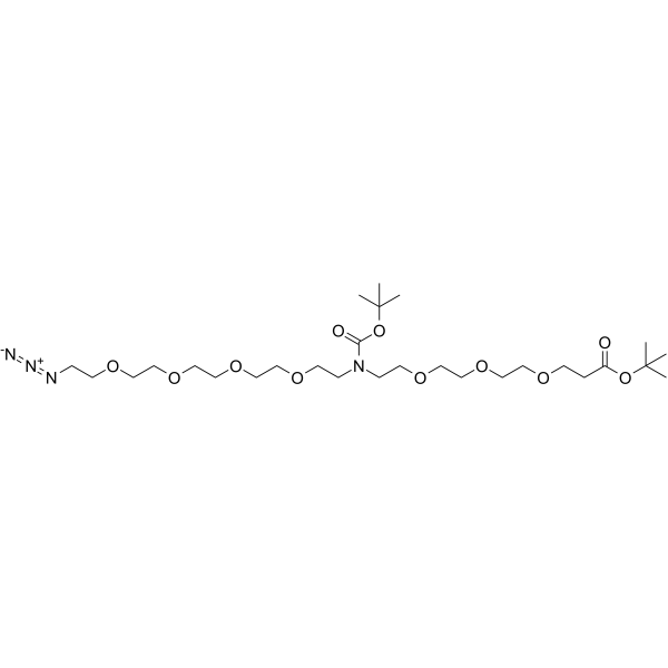 N-Azido-PEG4-N-Boc-N-PEG3-Boc Chemische Struktur