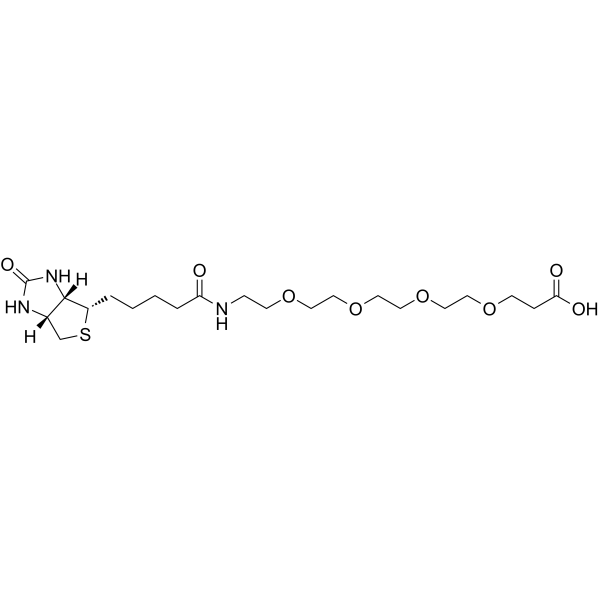 Biotin-PEG4-acid 化学構造