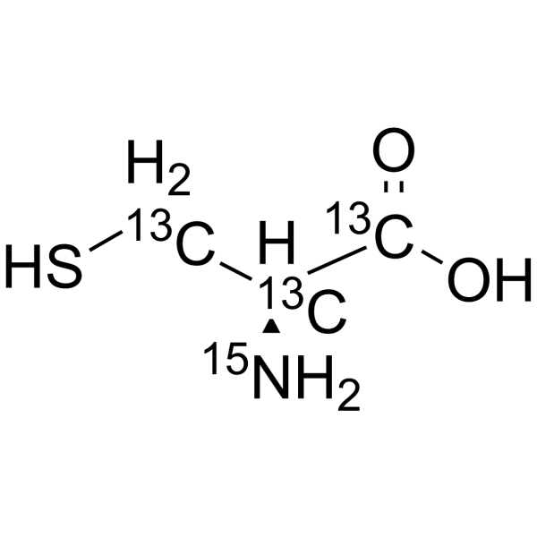 L-Cysteine 13C3,15N Chemical Structure