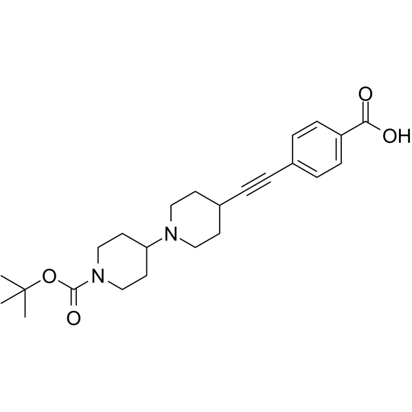 Boc-bipiperidine-ethynylbenzoic acid Chemical Structure