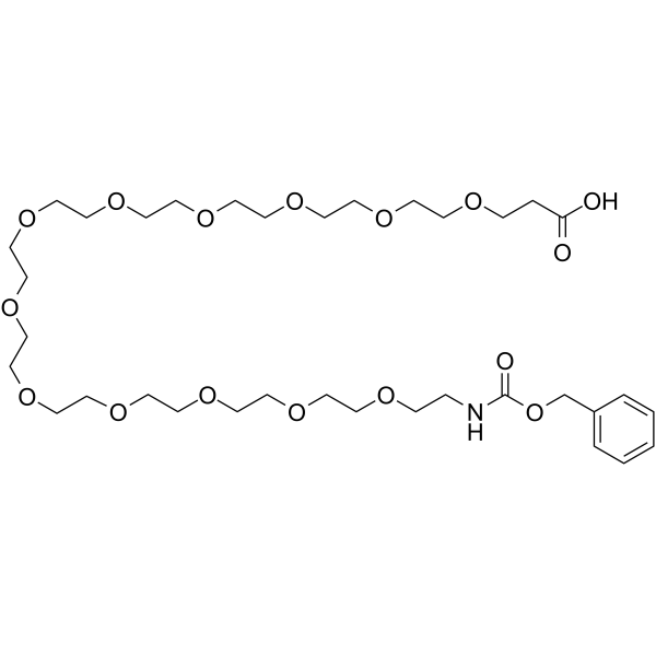 Cbz-NH-PEG12-C2-acid التركيب الكيميائي