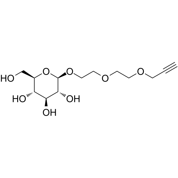 Propargyl-PEG2-beta-D-glucose Chemical Structure