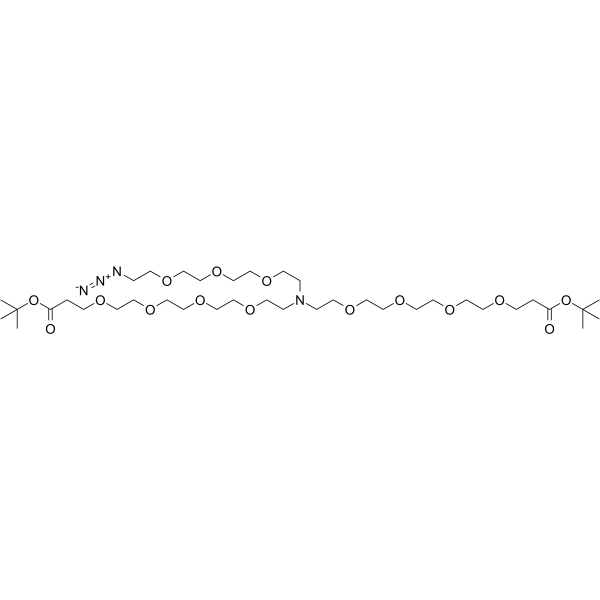 N-(Azido-PEG3)-N-bis(PEG4-Boc) التركيب الكيميائي