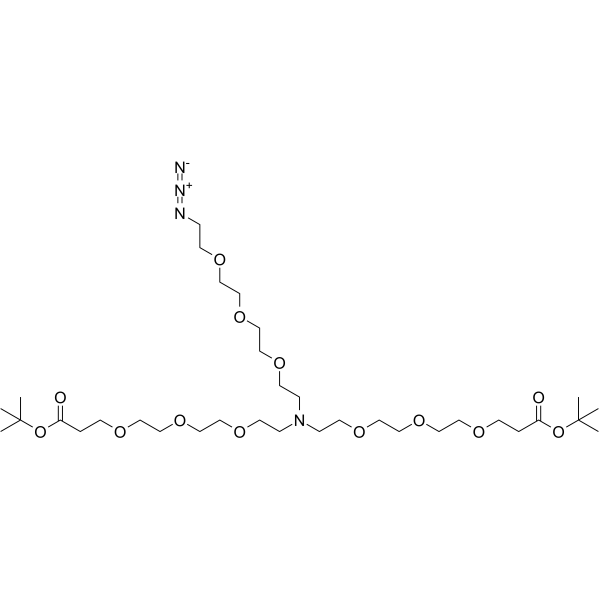 N-(Azido-PEG3)-N-bis(PEG3-Boc) 化学構造