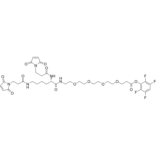 Bis-Mal-Lysine-PEG4-TFP ester Chemische Struktur