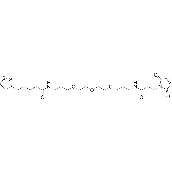 Lipoamide-PEG3-Mal التركيب الكيميائي