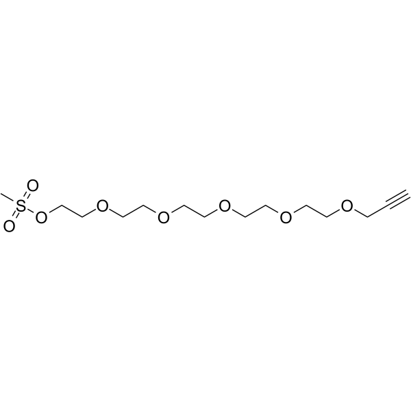 Propargyl-PEG5-Ms Chemical Structure