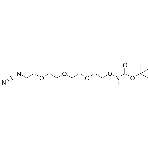 Boc-Aminooxy-PEG3-azide 化学構造