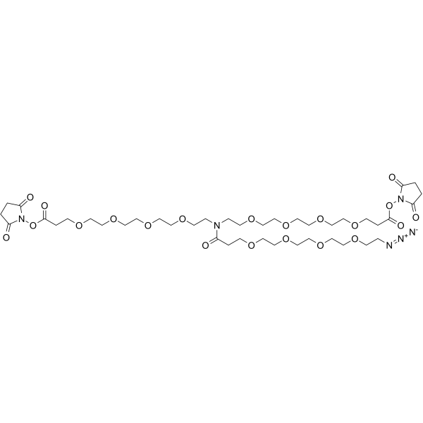 N-(Azido-PEG4)-N-bis(PEG4-NHS ester) Chemical Structure