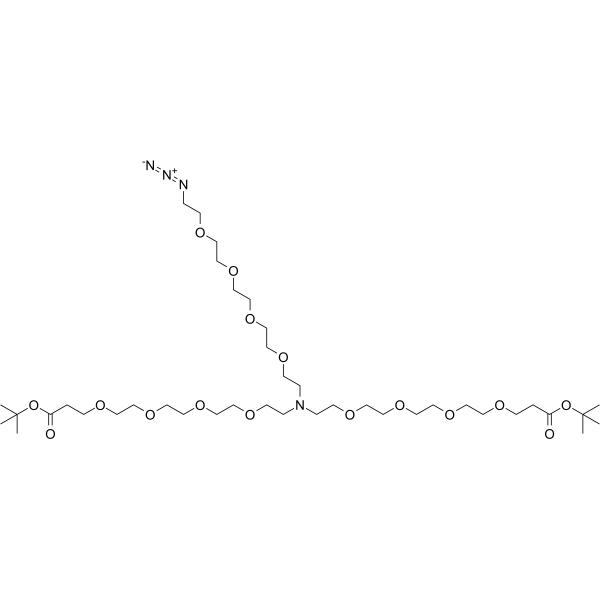 N-(Azido-PEG4)-N-bis(PEG4-t-butyl ester) Chemical Structure