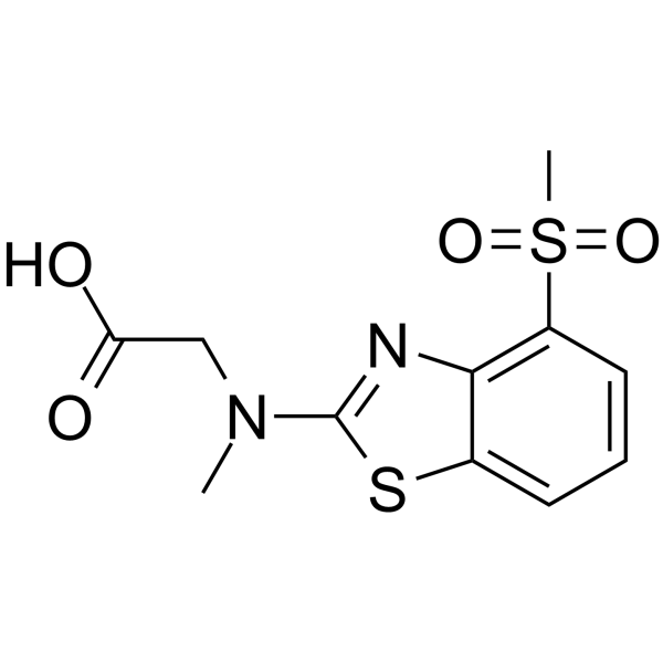 N-Methyl-N-[4-(methylsulfonyl)-1,3-benzothiazol-2-yl]glycine Chemical Structure