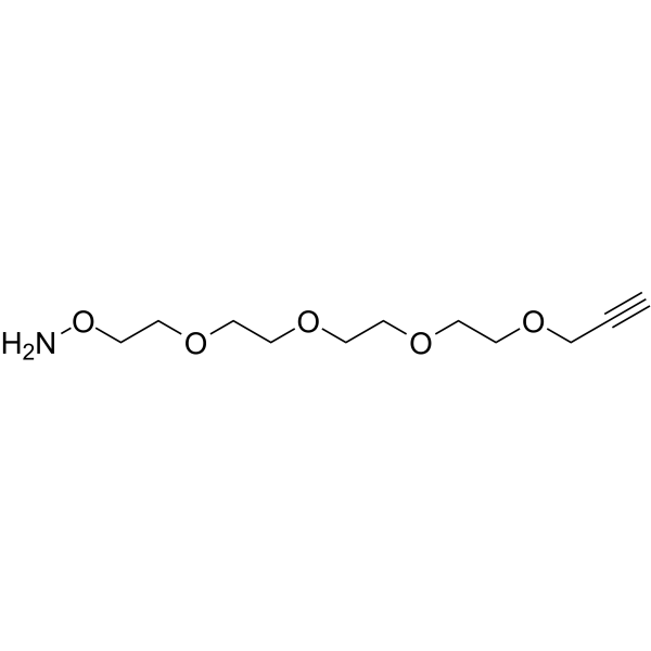 Aminooxy-PEG4-propargyl 化学構造