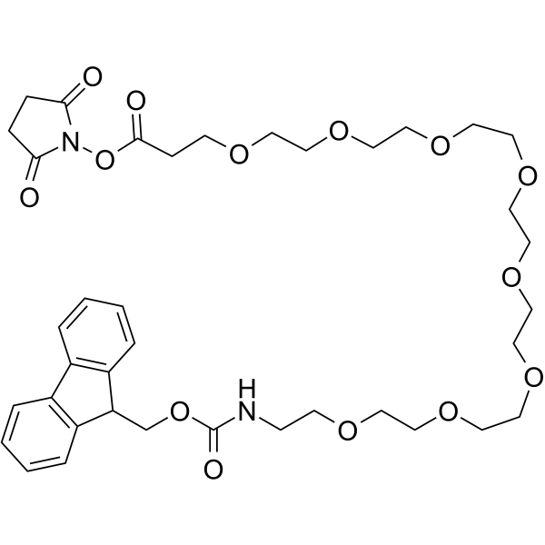Fmoc-NH-PEG8-NHS ester Chemische Struktur