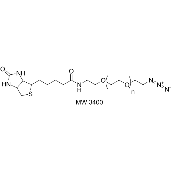 Biotin-PEG-azide (MW 3400) Chemische Struktur