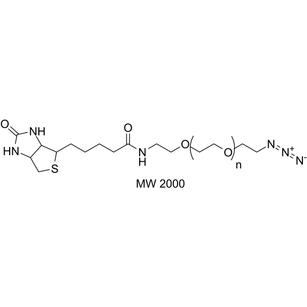 Biotin-PEG-azide (MW 2000) Chemical Structure