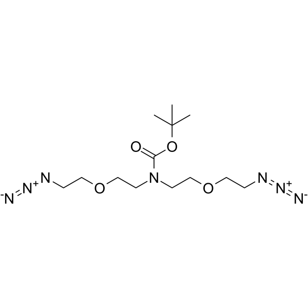 N-Boc-N-bis(C2-PEG1-azide) التركيب الكيميائي