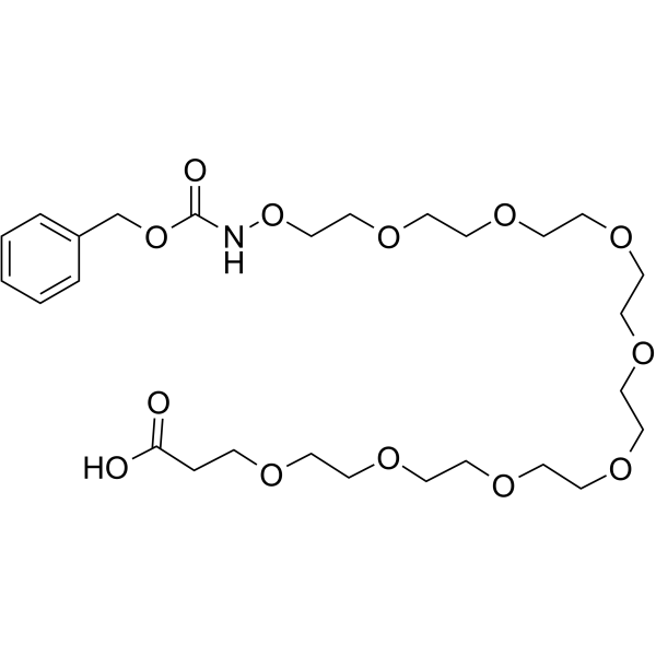 Cbz-aminooxy-PEG8-acid Chemische Struktur