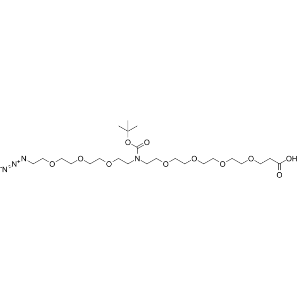 N-(Azido-PEG3)-N-Boc-PEG4-acid التركيب الكيميائي