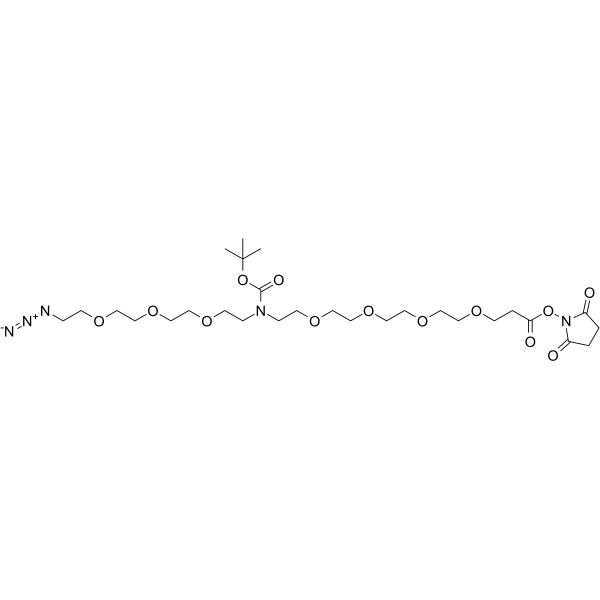 N-(Azido-PEG4)-N-Boc-PEG4-NHS ester Chemical Structure