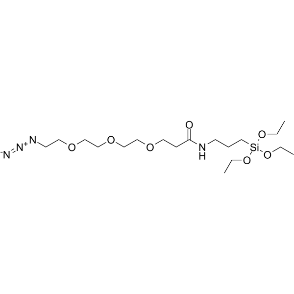 Azido-PEG3-amide-C3-triethoxysilane 化学構造