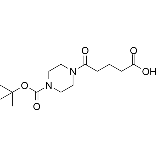 N-Boc-piperazine-C3-COOH التركيب الكيميائي