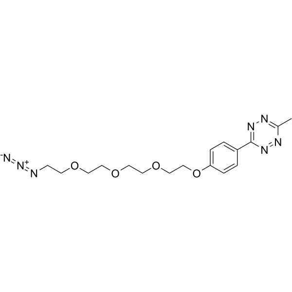 Methyltetrazine-Ph-PEG4-azide Chemical Structure