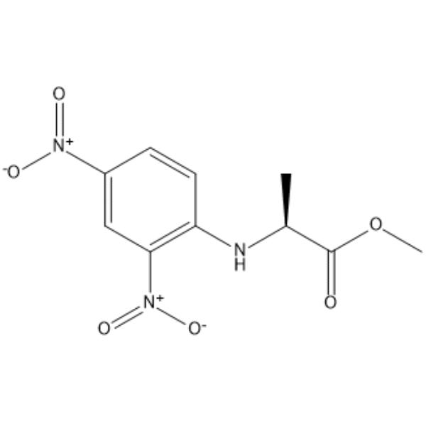 N-(2,4-Dinitrophenyl)-L-alanine Methyl Ester 化学構造