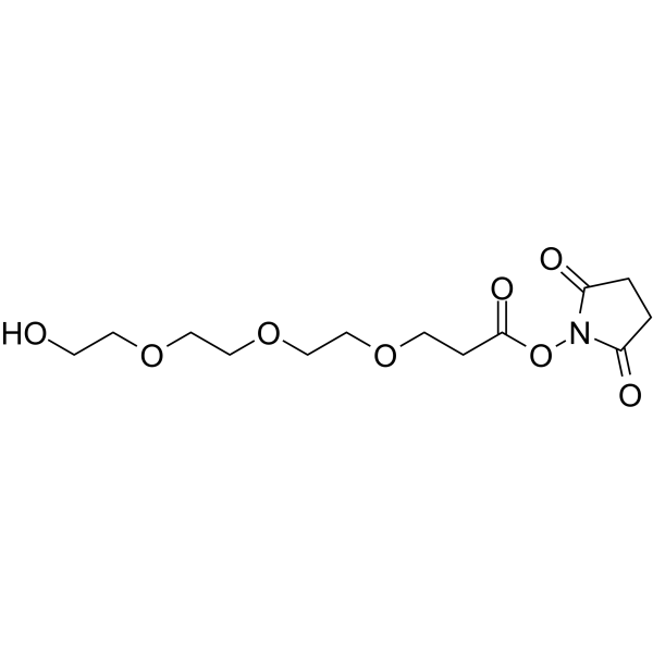 Hydroxy-PEG3-NHS التركيب الكيميائي