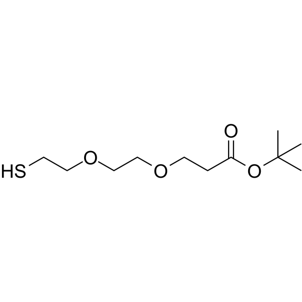 Thiol-PEG2-t-butyl ester Chemical Structure