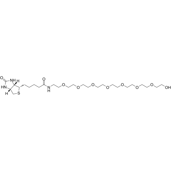 Biotin-PEG8-alcohol 化学構造