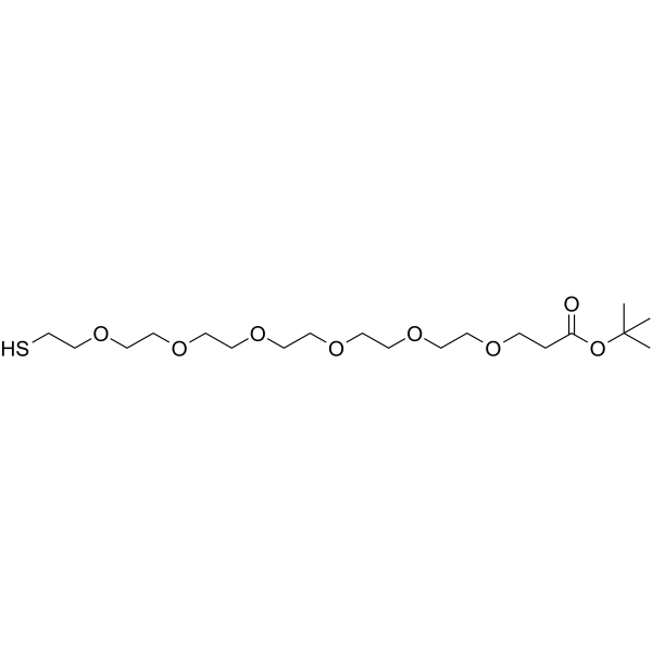 HS-PEG6-CH2CH2-Boc التركيب الكيميائي