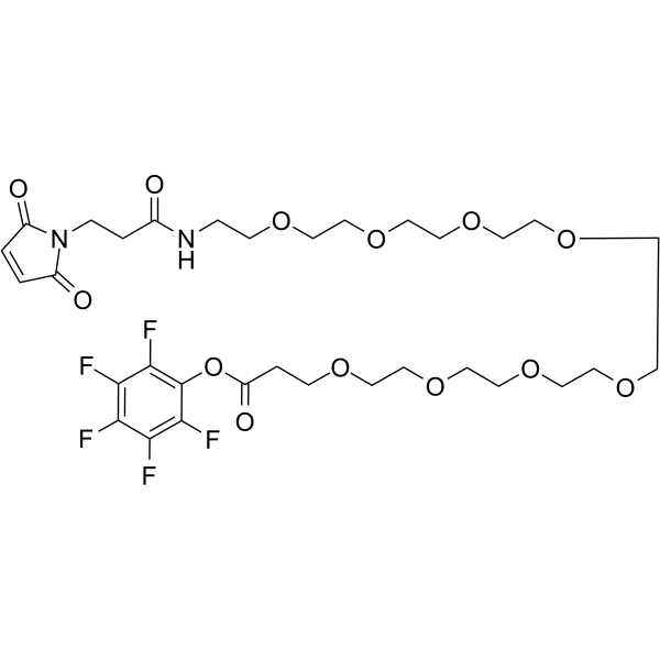 Mal-NH-PEG8-CH2CH2COOPFP ester التركيب الكيميائي