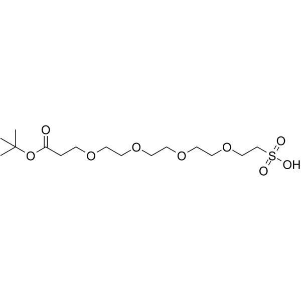 Boc-PEG4-sulfonic acid 化学構造