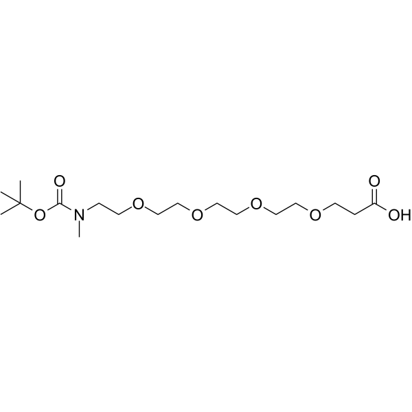 N-Methyl-N-(t-Boc)-PEG4-acid التركيب الكيميائي