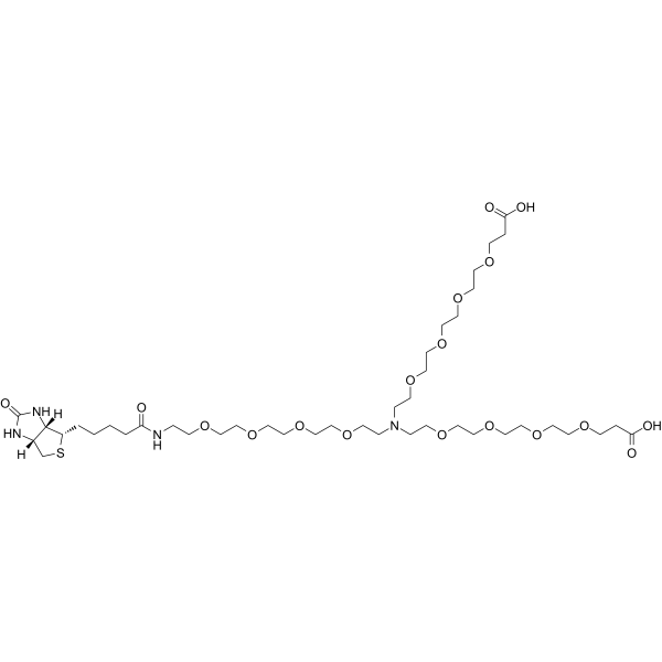 N-(Biotin-PEG4)-N-bis(PEG4-acid) Chemical Structure