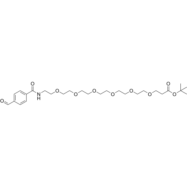 Ald-Ph-PEG6-Boc Chemische Struktur