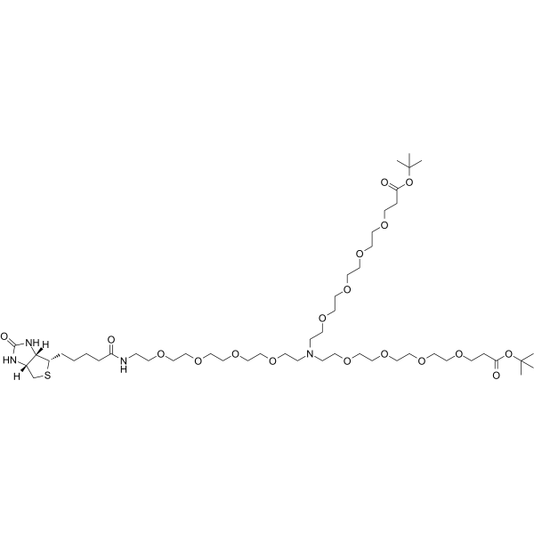 N-(Biotin-PEG4)-N-bis(PEG4-Boc) 化学構造