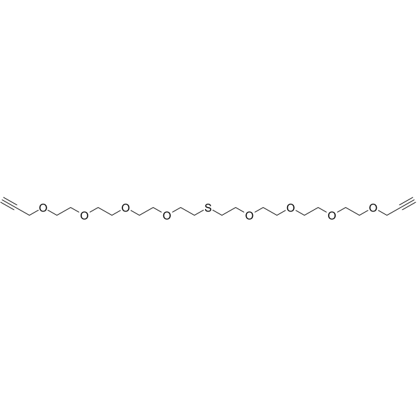 Propargyl-PEG4-S-PEG4-propargyl 化学構造