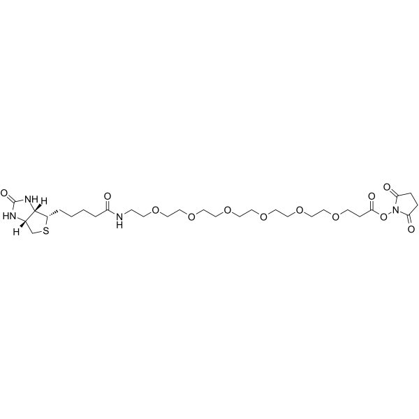 Biotin-PEG6-NHS ester التركيب الكيميائي