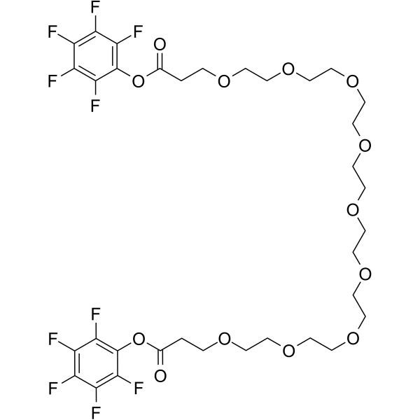 Bis-PEG9-PFP ester Chemical Structure